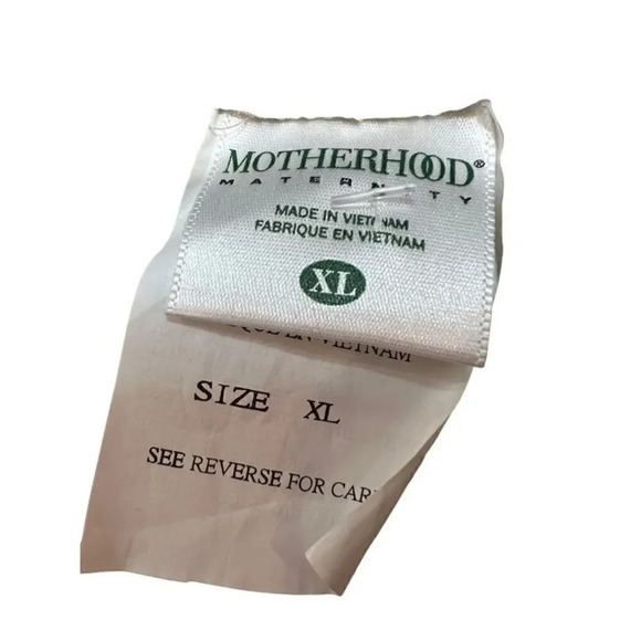 Womens Motherhood Maternity Khaki Cropped Pants Sz XL Elastic Waist work attire - Picture 4 of 6